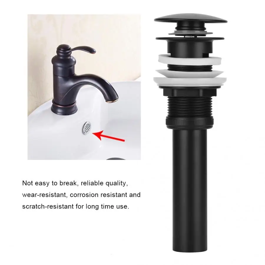 Bathroom KitchenBasin Sink Water Drain Stopper Assembly with Overflow bath Bathroom Accessories