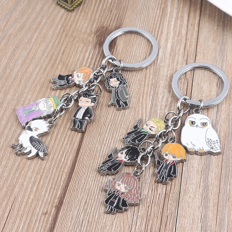 Magic Keychains Anime Figure Toys Harried Action Gift Potters For Friends Bag Pendant Movie Fans Key Ring