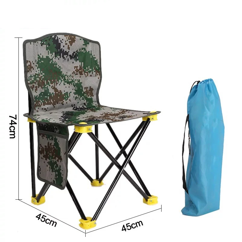 Многофункциональное переносное складное кресло для рыбалки, пляжное кресло, стул для рисования, стул для эскизов, складное кресло для улицы - Цвет: XFU04600BG