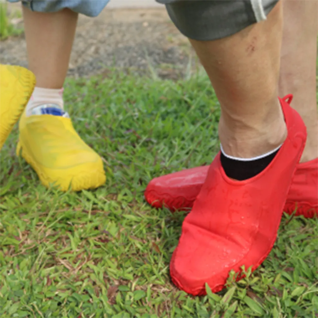 Waterproof Reusable Rain Shoes Covers Rubber Slip-resistant Rain Boot Overshoes Men&Women Shoes Accessories#4