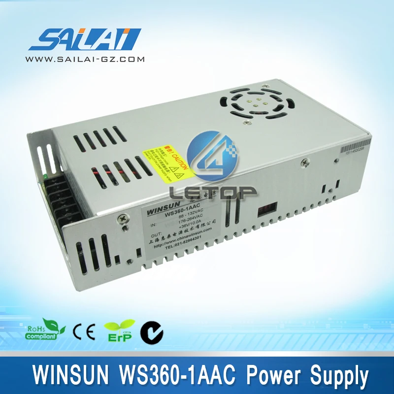 

Large format inkjet printer Winsun power supply WS360-1AAC 36V/10A WINSUN 1pc for sale