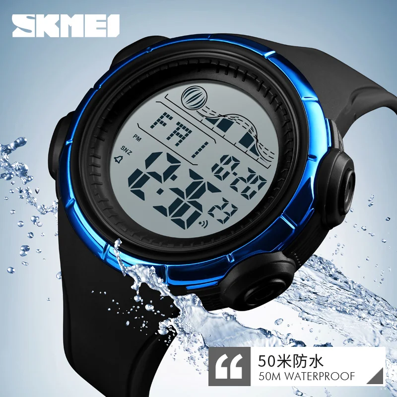 

SKMEI Men Sports Outdoor Watch 12/24 Hours Digital Watch Countdown Stopwatch Backlight 50M Waterproof Watch Relogio Masculino