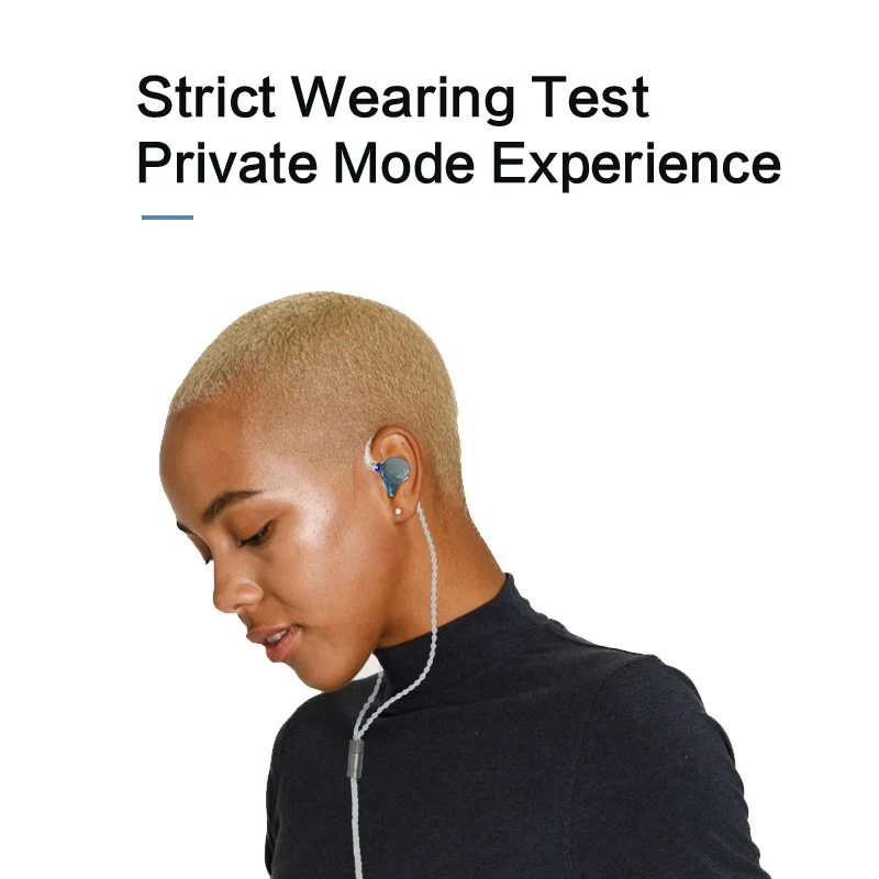 AUDIOSENSE DT100 HiFi Stereo Knowles Single Balanced Armature Earphones IEMs with Detachable MMCX Cable 3D Printing Resin Shell 4