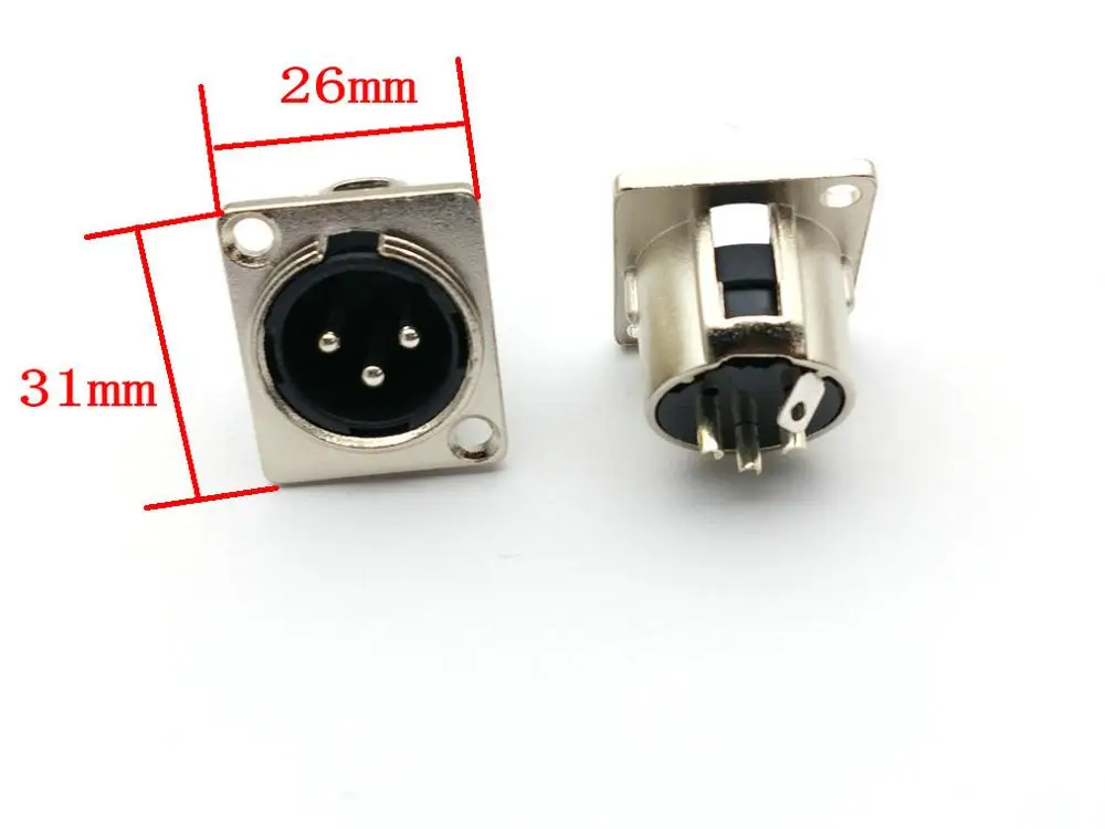 20 шт. 3PIN XLR Штекерный разъем для монтажа на панели|adapter connector|adapter xlradapter socket |
