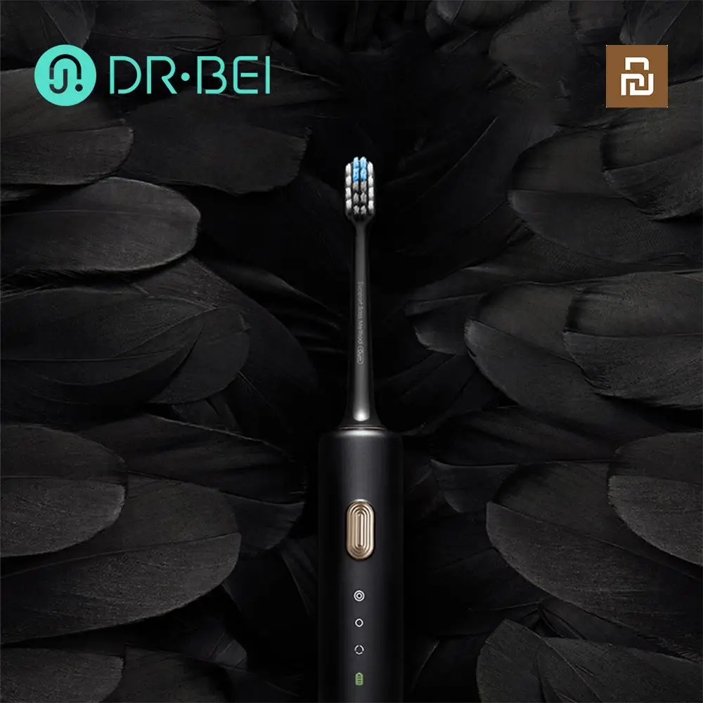 Ultrasonic Electric Black 3 Brushing Modes Toothbrush for DR·BEI Sonic Clean Teeth Waterproof Extremely Longlife Xiaomi Youpin