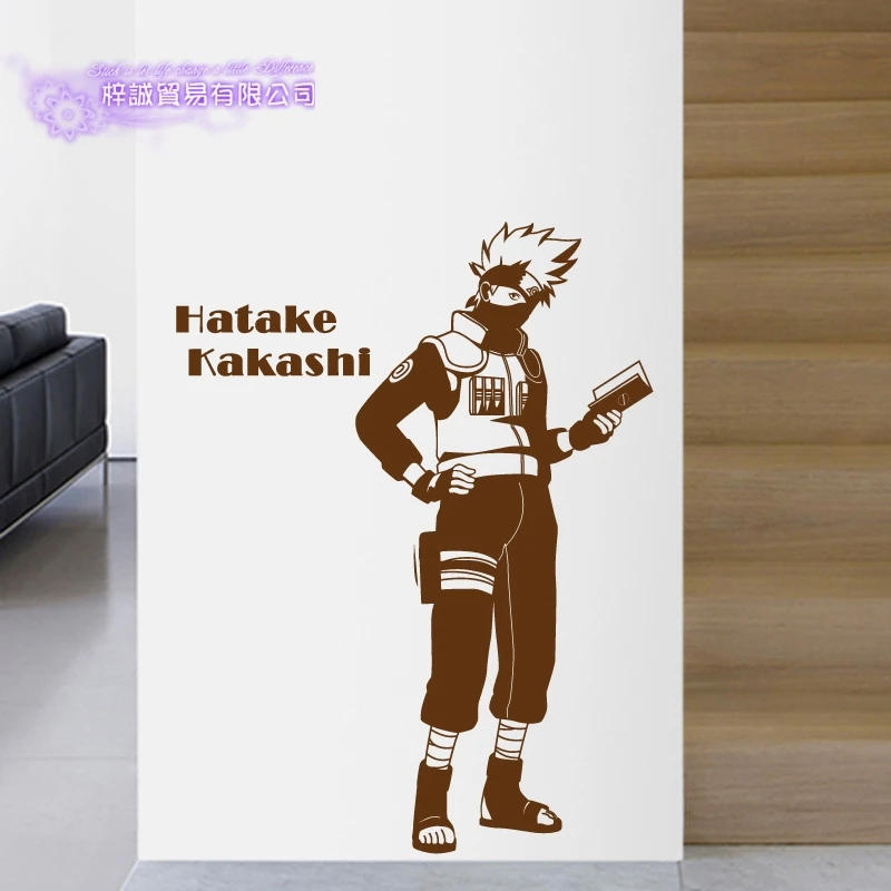 DCTAL Naruto Japanese Cartoon Car Sticker Kakashi Naruto Decal Posters Vinyl Wall Decals Pegatina Decor Mural Sticker