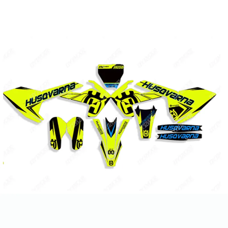 Графический фон наклейки на заказ наклейки REVO комплект для Husqvarna
