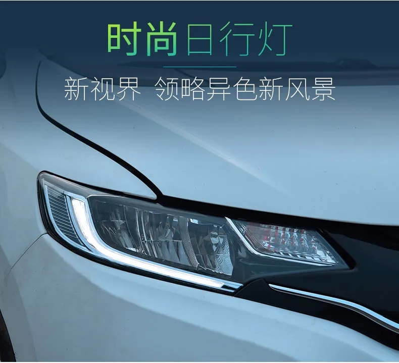 BeingWins Автомобиль Стайлинг для Honda Fit- фары в сборе переоборудование RS GK5 светодиодные фары в сборе