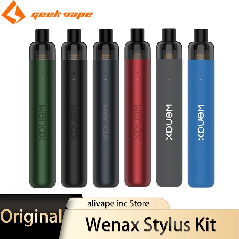 GeekVape-Kit de vapeo Wenax Stylus, 1100mAh, 2ml, 1,2 ohm, sistema Pod de bobina G, cigarrillo electrónico, vaporizador