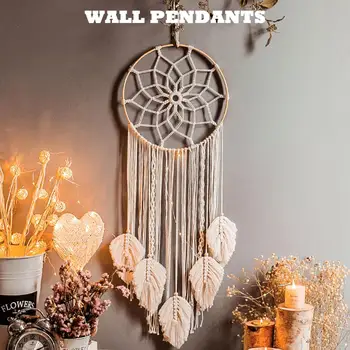 

large retro dream catcher room decoration girl nordic decoration home nordic style kids decoration wind chimes dreamcatcher
