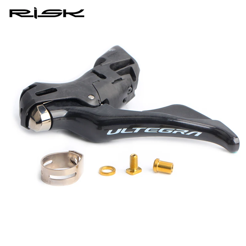 RISK Titanium Alloy Road Bike Shifter Lever Fixing Screw Gearshift Clamp Ring Fixed Bolt Lightweight Hand Change Head Fixing Nut