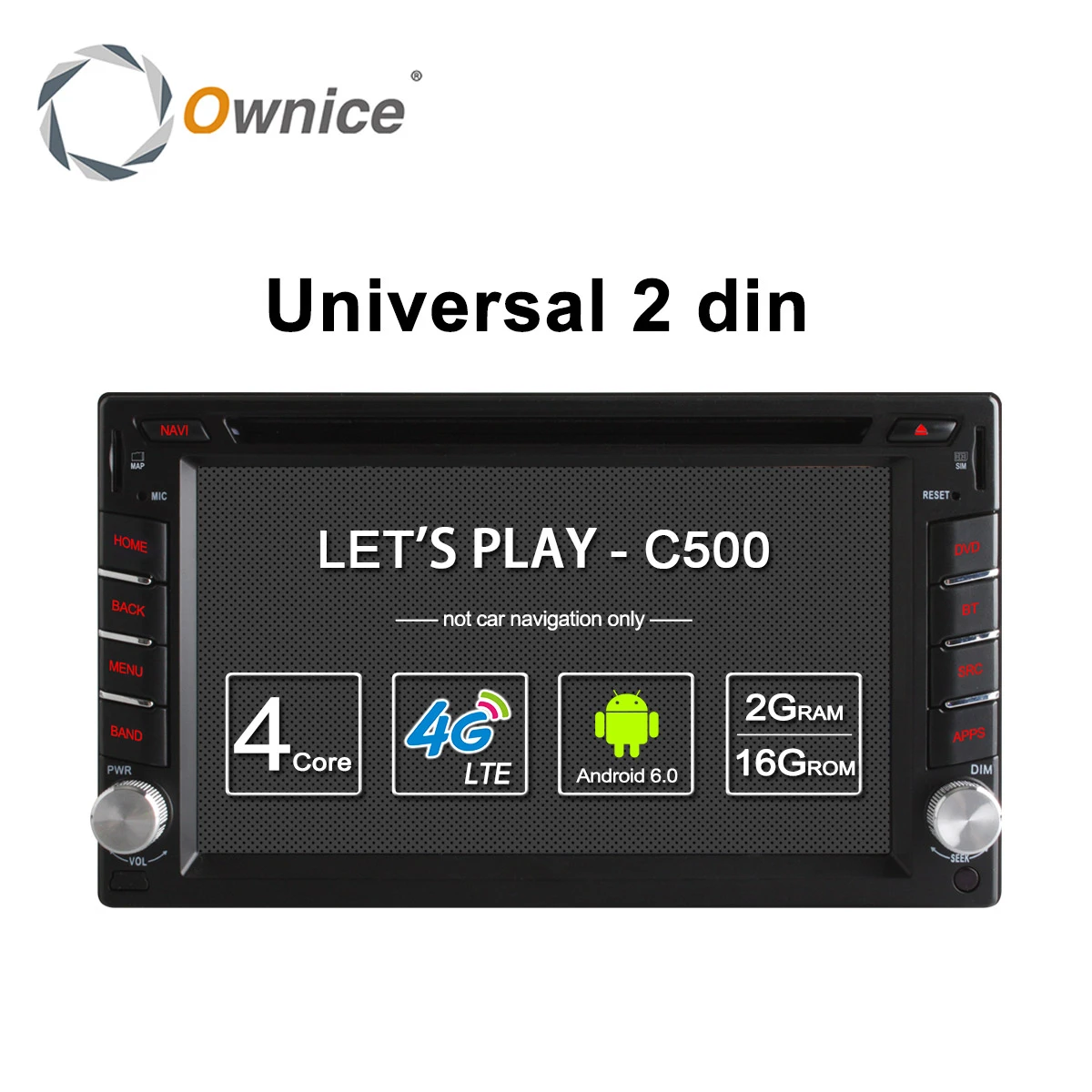 Ownice C500 Universal 2 din Android 6.0 Octa 8 Core Car DVD player GPS Wifi BT Radio BT 2GB RAM 32GB ROM 4G SIM LTE Network blaupunkt car stereo