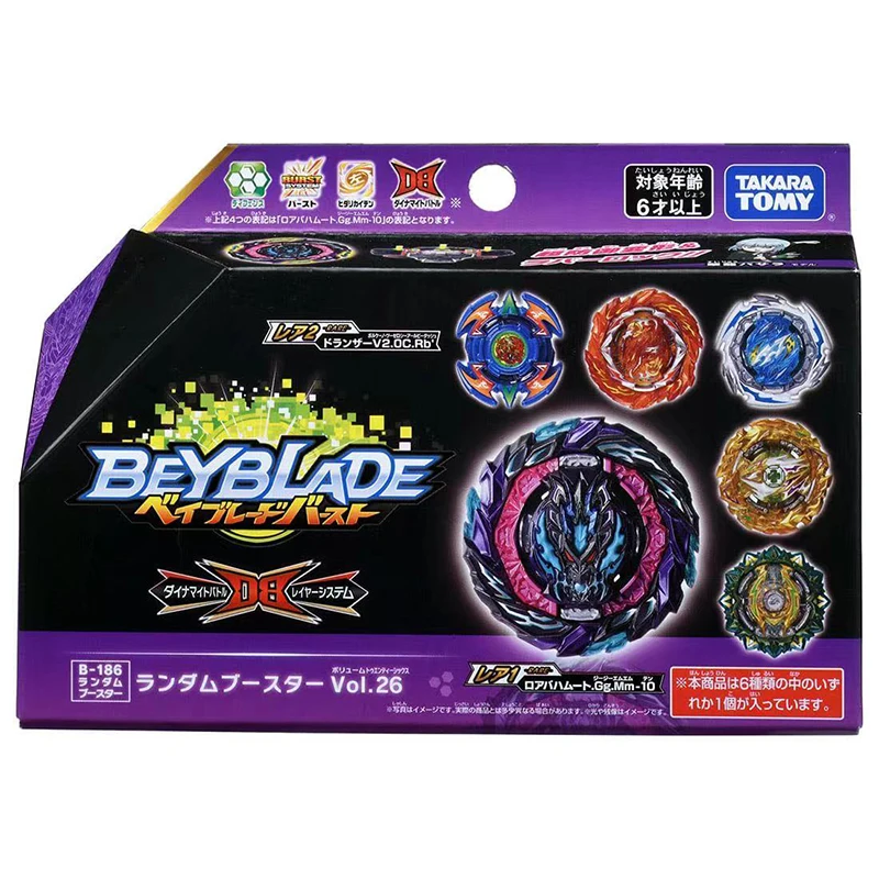

Оригинальный Takara Tomy Burst, динамит, случайный бустер, Vol. 26, Beyblade, B-186 (случайный 1 шт.)