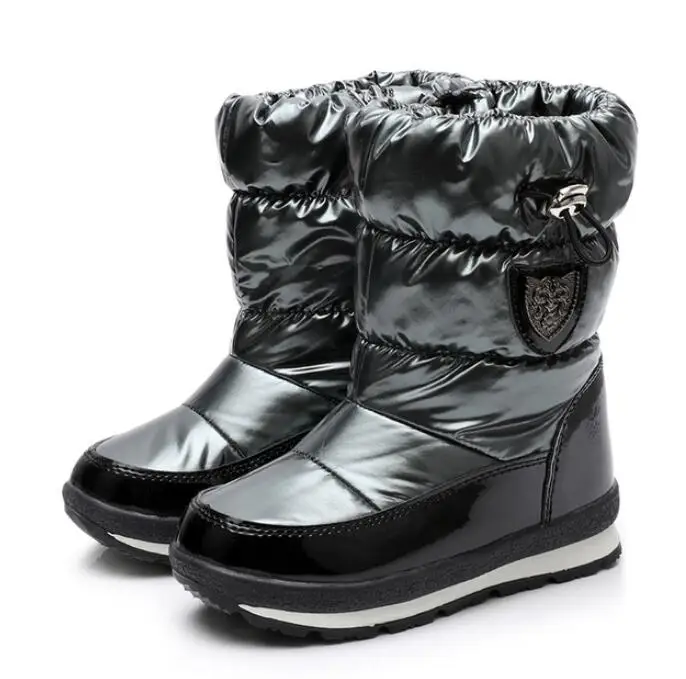 Детские резиновые сапоги для девочек и мальчиков; зимние сапоги до середины икры на шнуровке; водонепроницаемые ботинки для девочек; спортивная обувь; детские ботинки с меховой подкладкой
