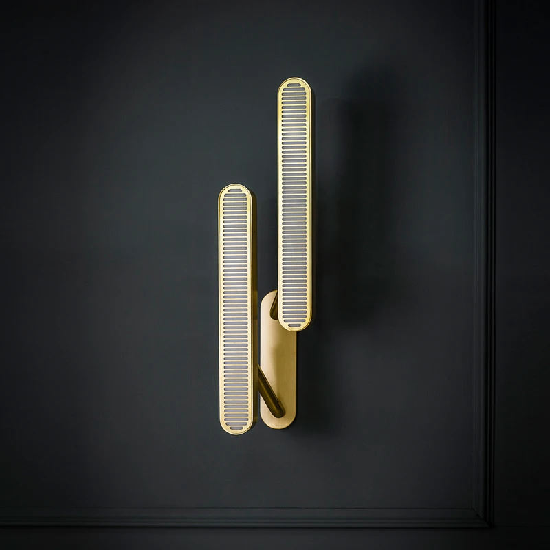 Full Copper Wall Lamp Post Modern Wall Lamp Model House Club Hotel A Living Room Bedroom Aisle Arts Brass Wall Lamp Have