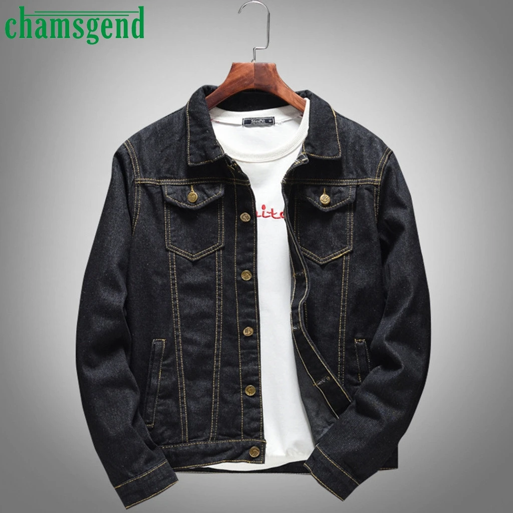 

Chamsgend Autumn Winter denim jacket Men Trendy Hip Hop Streetwer Denim Jacket Mens Jeans Jackets Male Cowboy Coats overcoat men