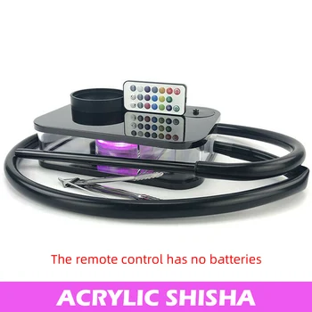 

Modern Acrylic Narguile Hookah Shisha Nargile Smoking Water Pipe Portable Smoking Accessories Set With LED Light