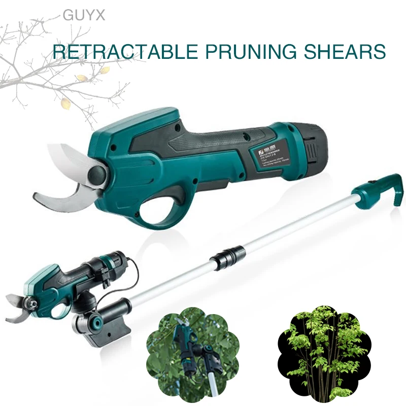 

Electric pruning shears labor saving fruit tree scissors telescopic high branch shears gardening shears thick branches shears