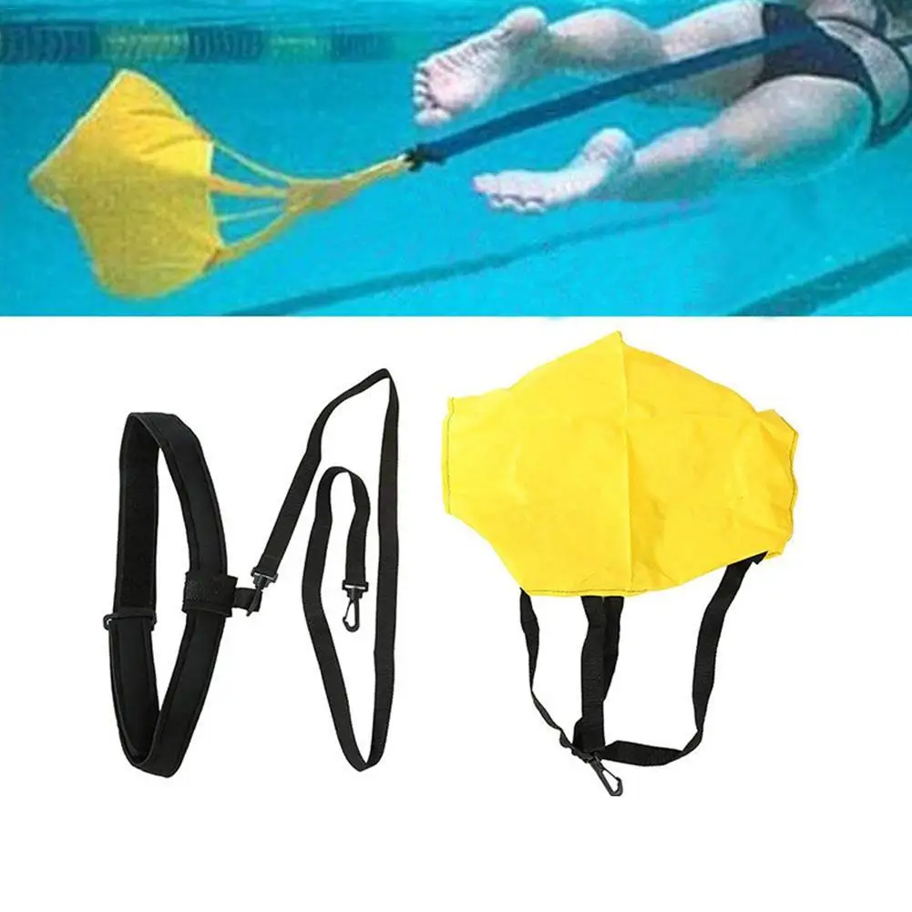 Новая плавательная тренировка эспандер зонтик оборудование тяговое сопротивление плавательная резинка эластичная веревка дропшиппинг