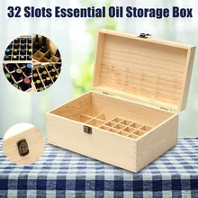 32 Слота терапевтический Контейнер чехол для хранения ювелирных изделий деревянная коробка Эфирная коробка для масел декоративные коробки для декора подарок