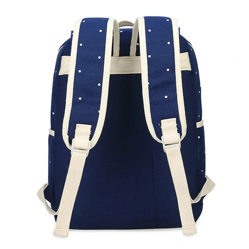 Для девочек-подростков школьные сумки Для женщин рюкзак с точечной печатью женская, Холщовая Сумка Женский рюкзак для ноутбука школьный рюкзак Mochila