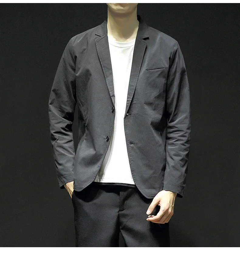 Men's suit new fall slim solid color casual suit single breasted jacket loose casual lapel fashion fashion youth men's wear