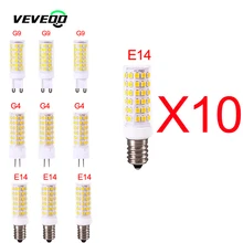 

10PCS LED Corn Bulb G9 G4 E14 AC 220V Corn Bulb Light 2835SMD 360 Beam Angle Replace Halogen Chandelier Lights Super Bright
