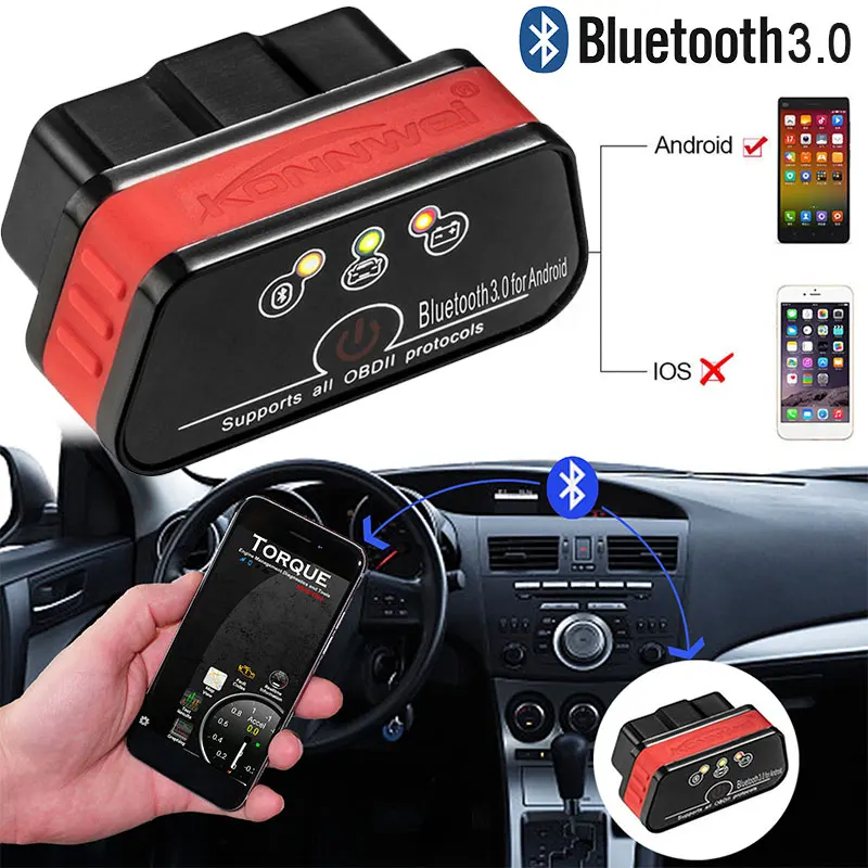 Vehemo iCar2 ELM327 OBD2 bluetooth-сканер elm 327 V2.1 obd 2 Wifi icar 2 автоматический диагностический сканер для android/PC/IOS считыватель кодов