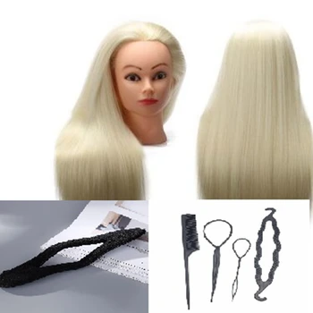

CAMMITEVER 20'' Gold Hair Mannequin Heads Hairstyling Mannequins With Tools Mannequin for Women Training Head Hairdresser