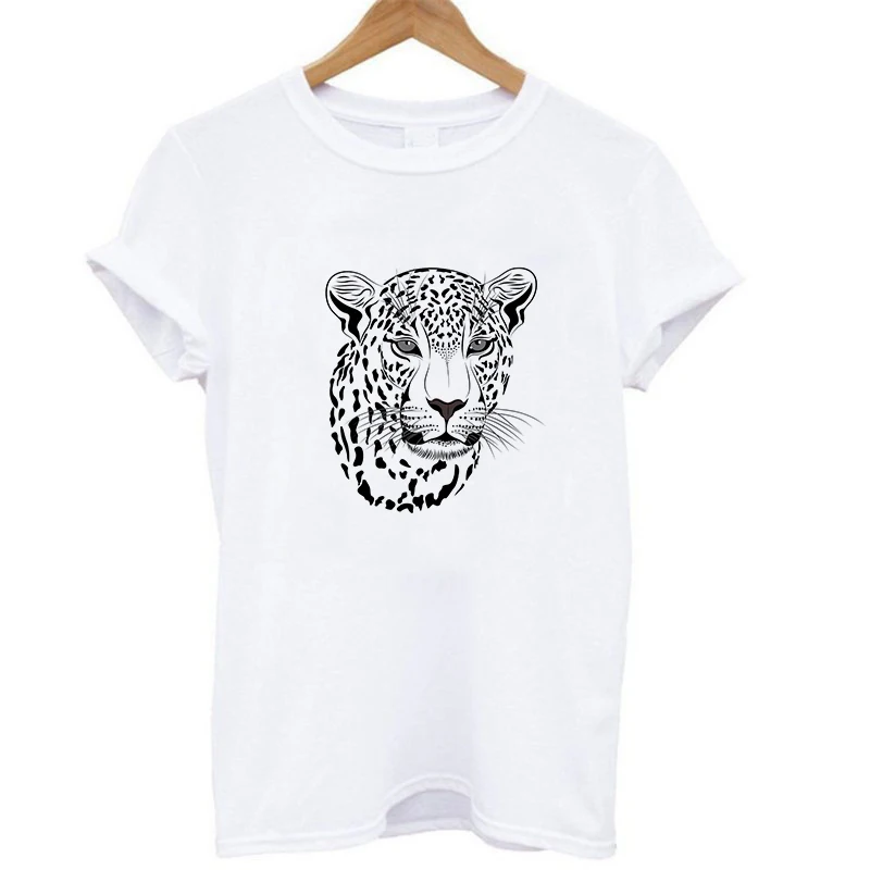 

Women Animal Print T Shirt Short Sleeve Cool Leopard Tops Shirt Tees