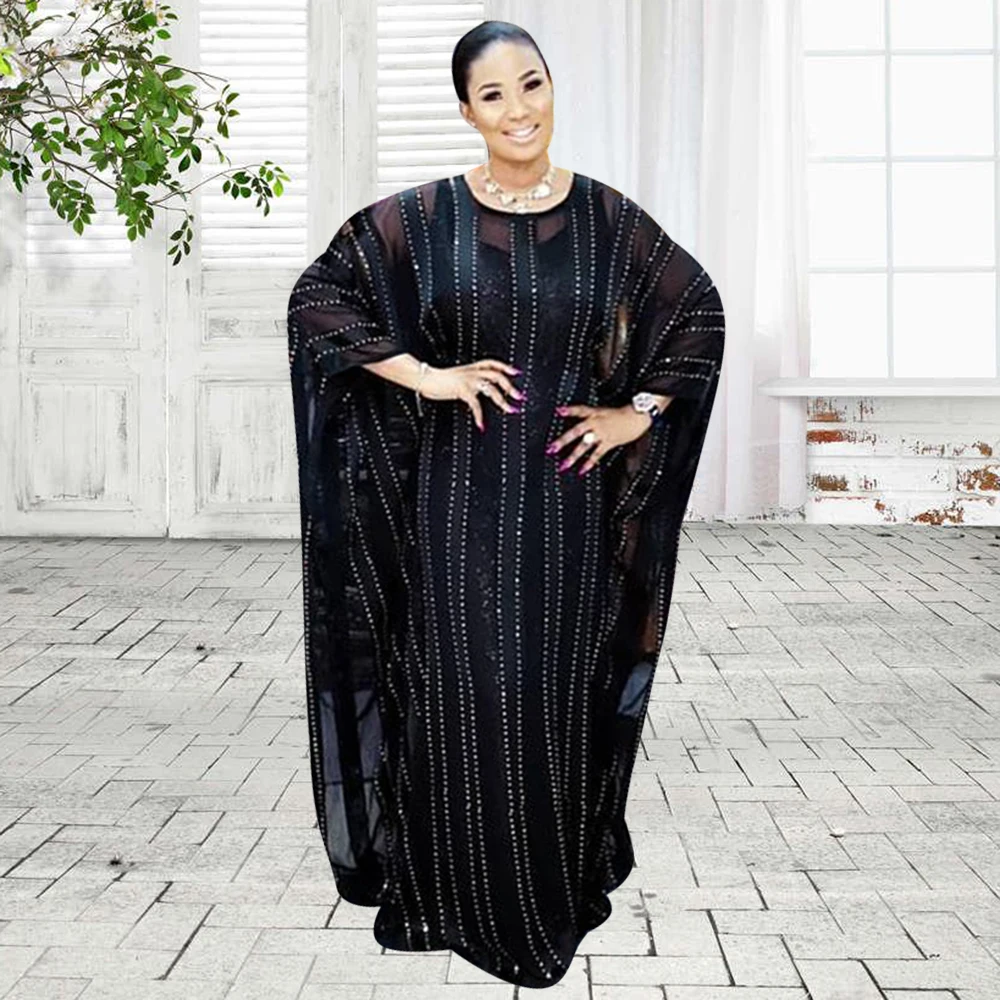 african traditional clothing Abaya Dubai Turkey Islam Muslim Long Maxi Dress Black Striped Patchwork Loose Robe Femme African Dresses For Women african dress style