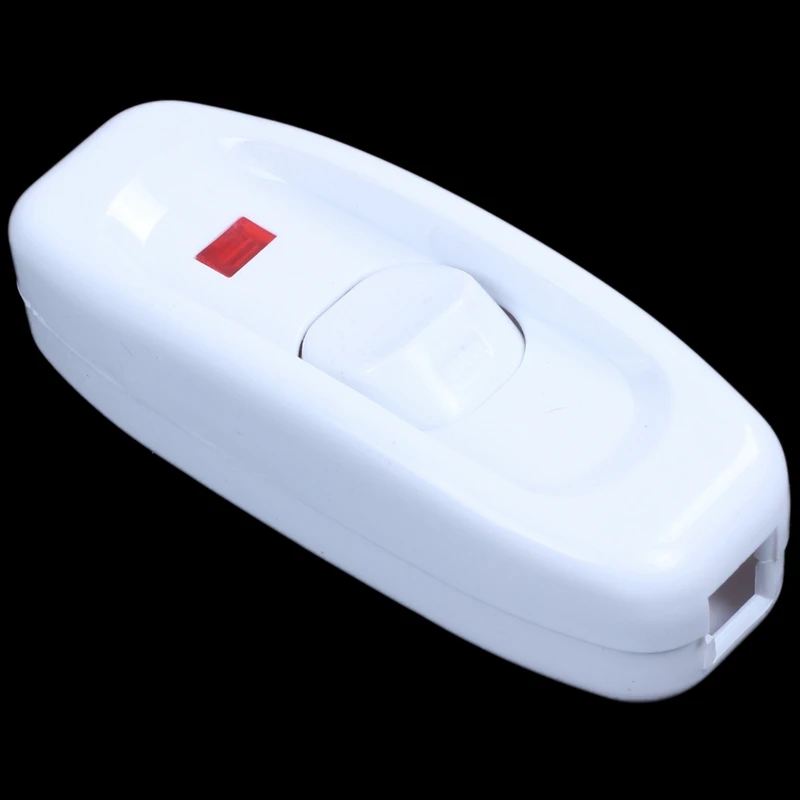 ABSF 2 шт AC 250V 10A Кнопка ВКЛ/ВЫКЛ Электрический Линейный выключатель управления белый