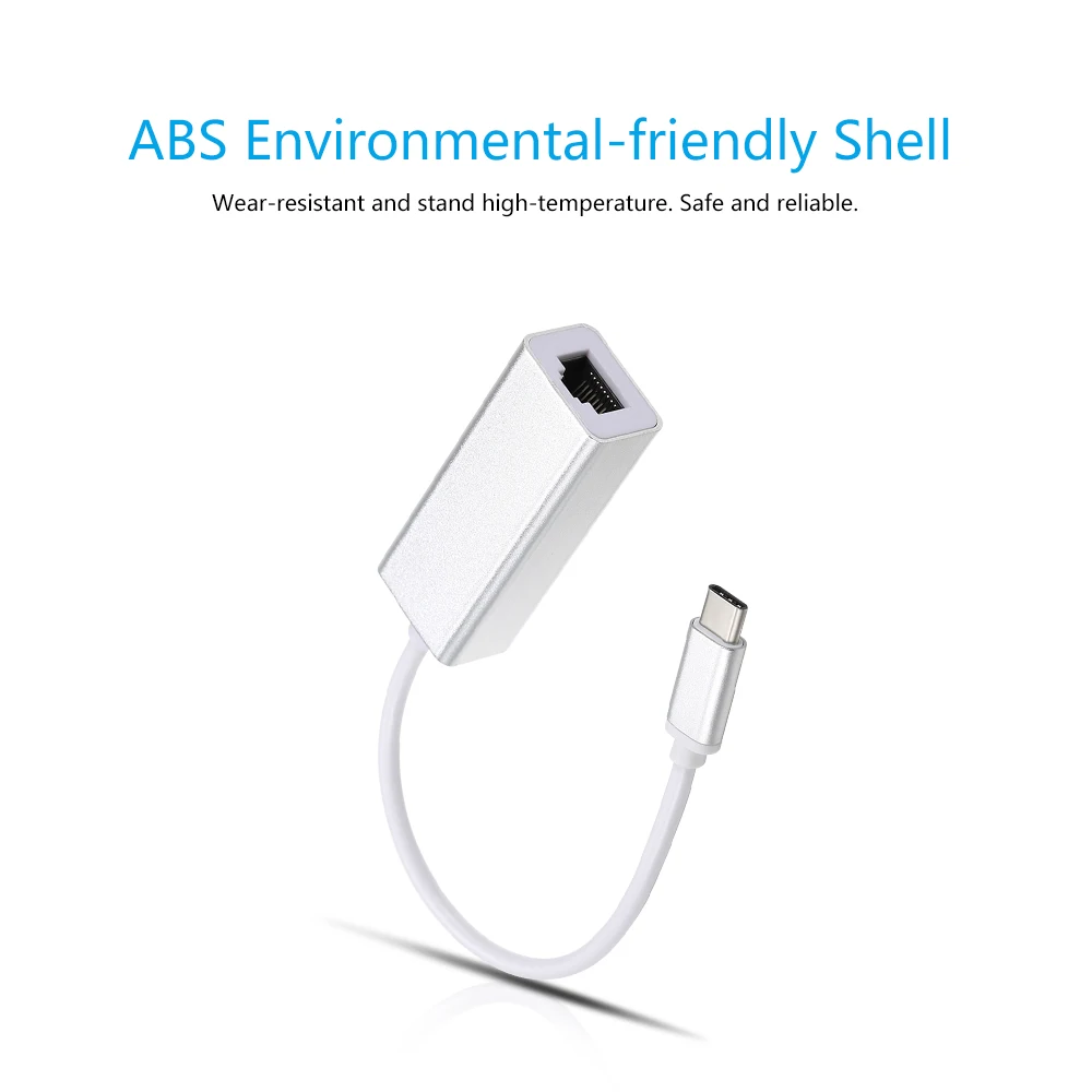 Ethernet адаптер USB2.0 type-C внешняя сетевая карта до 10/100/1000 Мбит/с гигабитный RJ45 Ethernet адаптер для ноутбука