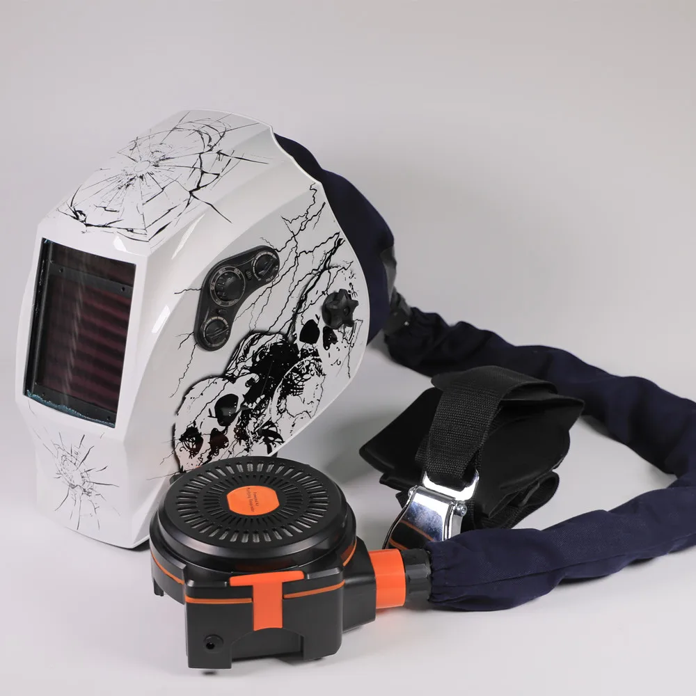 Máscara de soldadura oscurecimiento automático respirador alimentado por aire