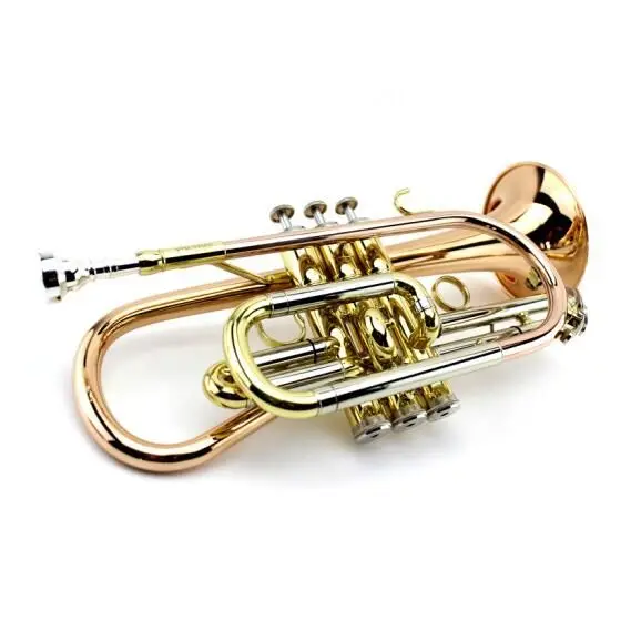 MARGEWATE Professional Cornet horn Phosphorus copper B-flat NEW Double triggers Trumpet With Case