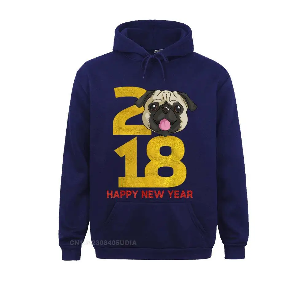 Printed Pug T-Shirt Year of the Dog 2018 New Year Shirt__B14063 Sweatshirts Summer/Autumn Hoodies Long Sleeve for Men 2021 Discount Sweatshirts Pug T-Shirt Year of the Dog 2018 New Year Shirt__B14063navy