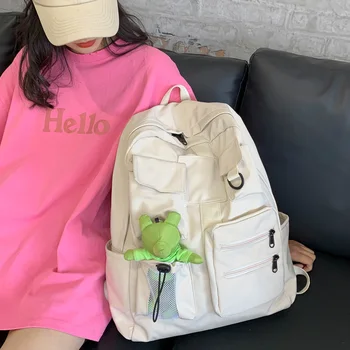 

DCIMOR multi-pocket Waterproof nylon Women Backpack Female large capacity School bag for Teenage girls Travel bag Preppy Mochila