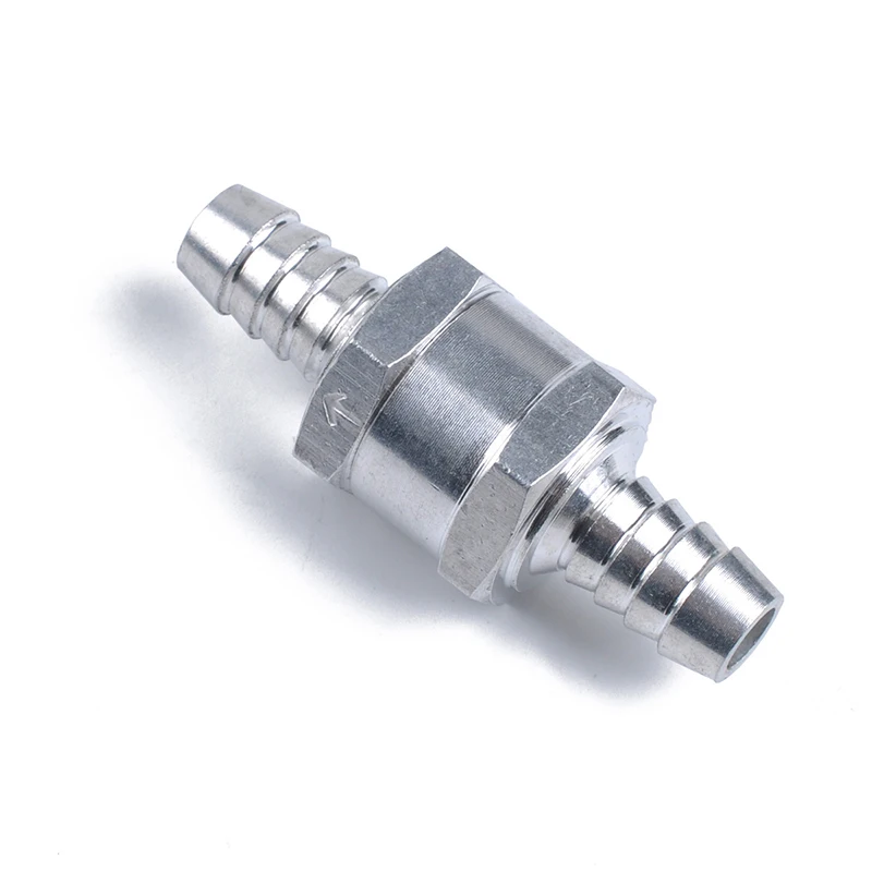 2PCS Aluminum Alloy Silver 6mm 8mm 10mm 12mm Car Gasoline Diesel Fuel One-way Check Valve
