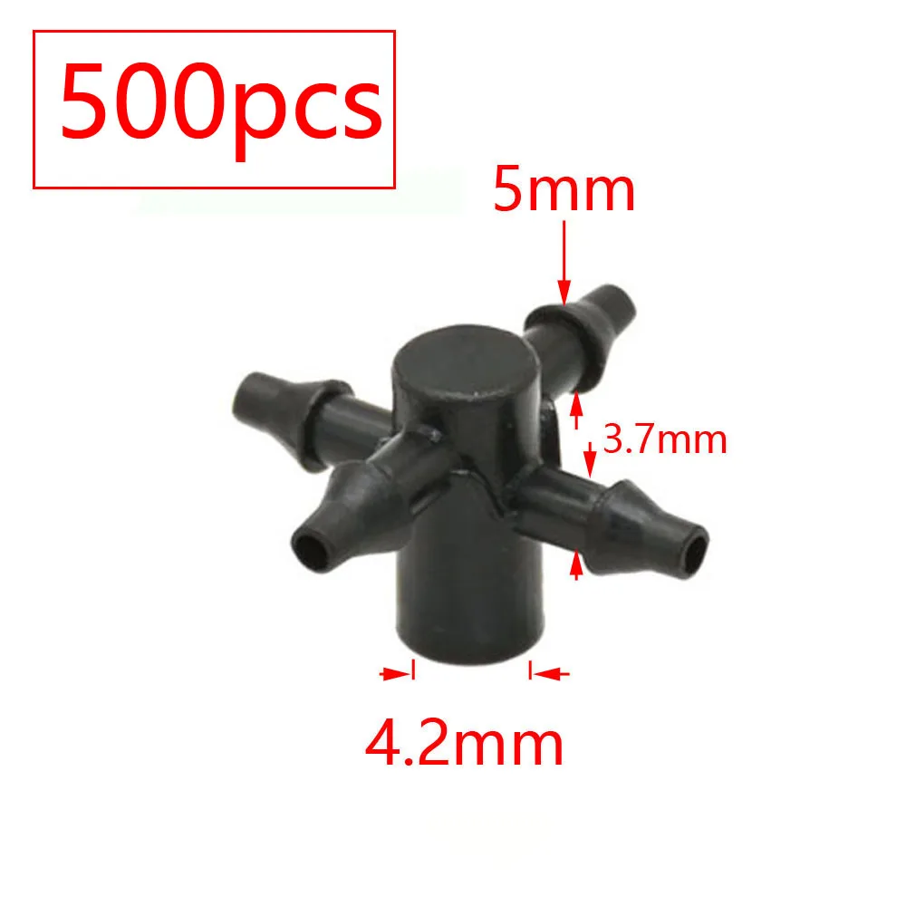 2L 4L 8L Pressure Compensating Dripper 2/4-way Arrow Dropper Connector Cross Water Splitter For Arrow Drip System Emitter 