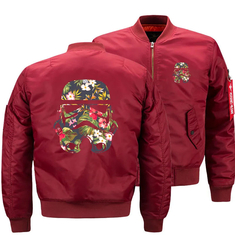 

Men Tropical Stormtrooper Star Wars Men's Bomber Jacket Flight Force Ma1 Air Pilot Thick Windbreaker Military Aviator BOSS