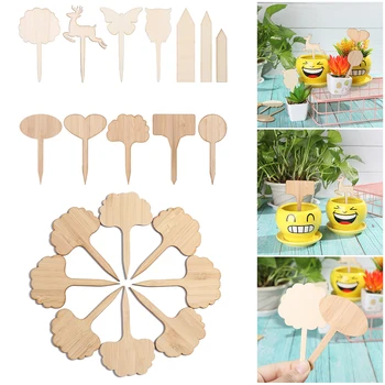

10 pcs Eco-Friendly Greenhouse Nursery Pots Plant Markers Bamboo Crafts Bonsai Ornament Seeding Tags Garden Wooden Labels