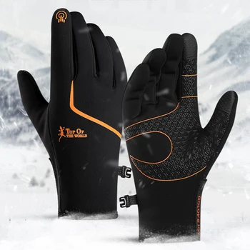 

New Winter Warm Cycling Gloves Outdoor Thermal Windproof Waterproof Sports Reflective Non-slip Touch Screen Mountain Ski Gloves