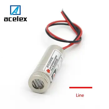 

5mW 650nm Red Line Laser Module Focus Adjustable Laser Diode Head Industrial Diameter 12MM 5V Metal Glass Lens Head