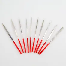 XUQIAN 14.1*0.5cm High Quality 10pcs with Diamond Coated Needle File Set For Jewelry Making L0078