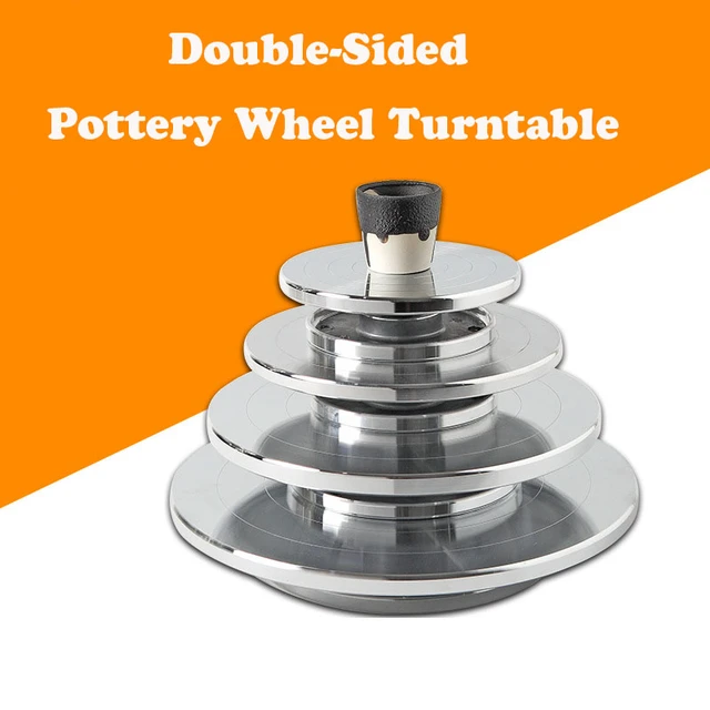 15-30cm Pottery Wheel Double-Sided Aluminum Pottery Turntable DIY