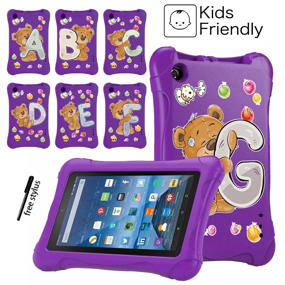 

Tablet Kids Case for Amazon Fire 5th 2015/Fire 7th 2017/Fire 9th 2019 Kids Shockproof Tablets Cover EVA Full Body Cover