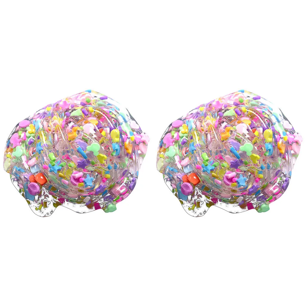 2pc Crystal Cloud slime Kids Relief Stress Toys Gift Anti-stress toy Play dough cute slime charms Polymer Clay Anti stress #B