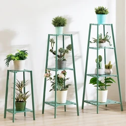 Support en bois à 4 couches, simple, pour plantes, Type d'atterrissage, léger, étagère extravagante à plusieurs étages, cadre de pot de fleurs d'intérieur 