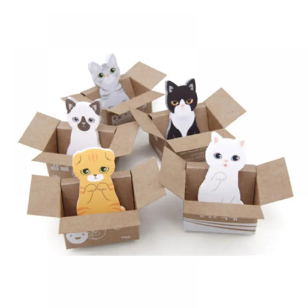 Cute Puppy Kitty House Sticker Bookmark Mark Tab Memo Pad Sticky Notes School Office Supplies Stationery | Канцтовары для офиса и