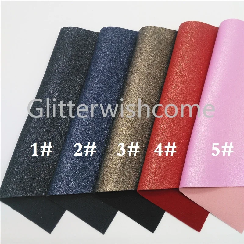 Glitterwishcome 21X29 см А4 Размер сказочная пыль микро блестящая кожа, блестящая искусственная кожа ткань, синтетическая кожа для бантов, GM489A